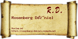 Rosenberg Dániel névjegykártya